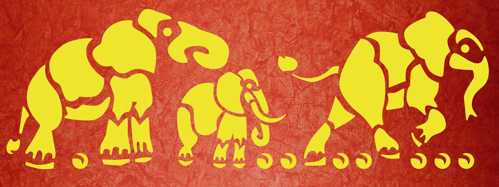 Schablone Elefanten 4