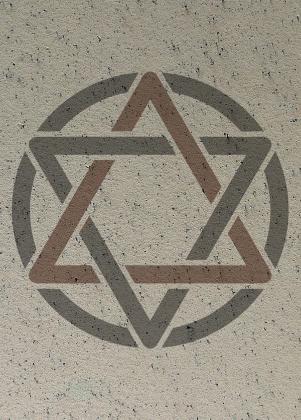Wandschablone Hexagramm mystik