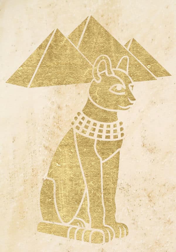 Wandschablone Kultur Egypt-Cat