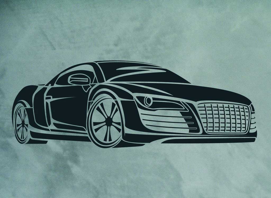 Wandschablone Audi R8 Special