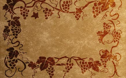 Wandschablone Weinrebe Weinlaub floral