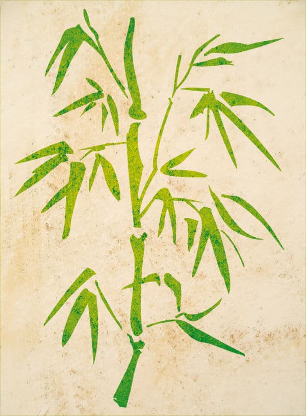Wandschablone Bambus 1 floral
