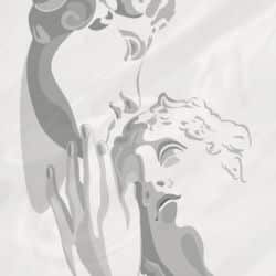 Wandschablone Michelangelo “Amor und Aphrodite”, Grisaille Kultur